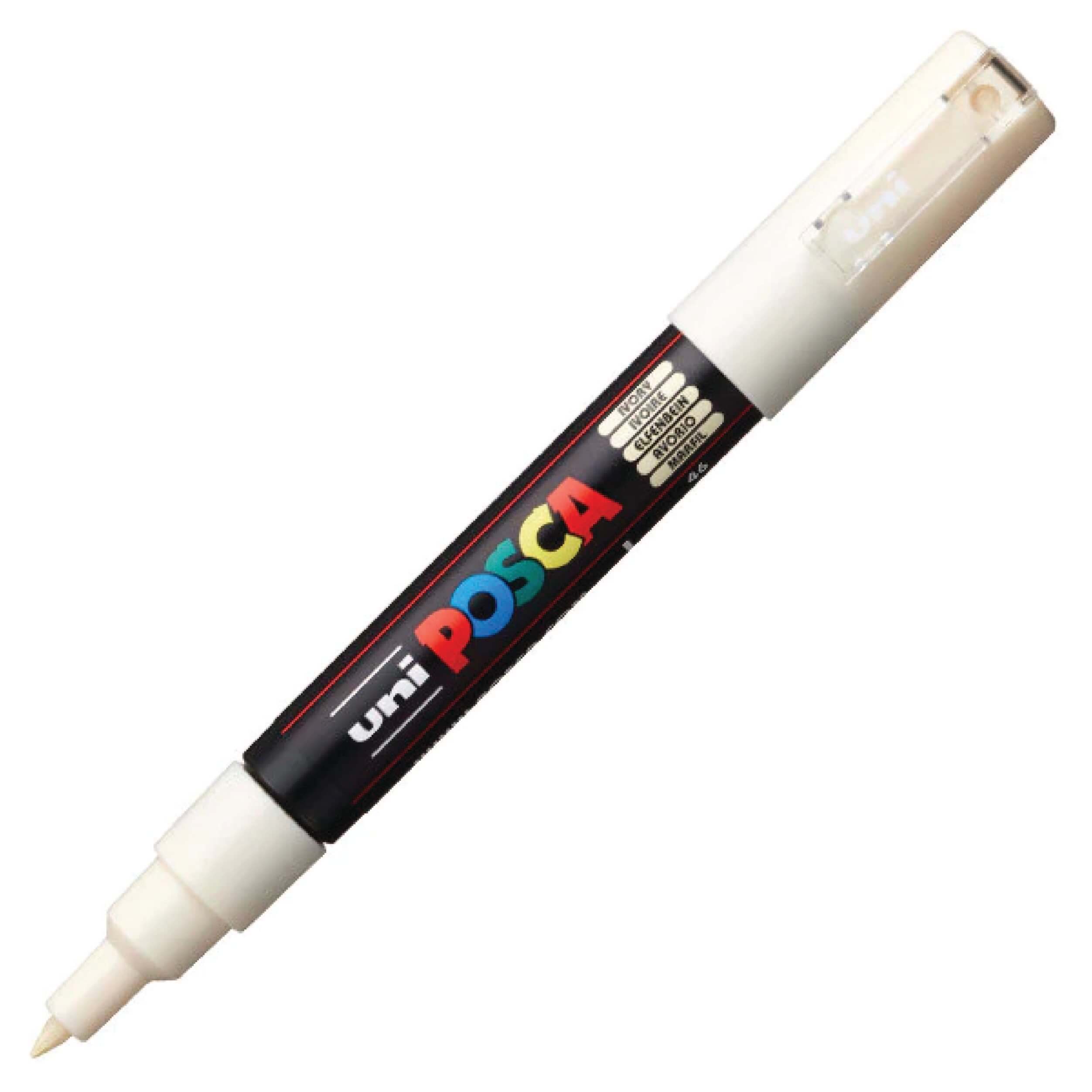 Marker Extra Fine Cone Tip 0.7-1.0mm Ivory POSCA Uni